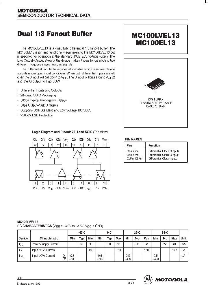 MC100LVEL13_84907.PDF Datasheet