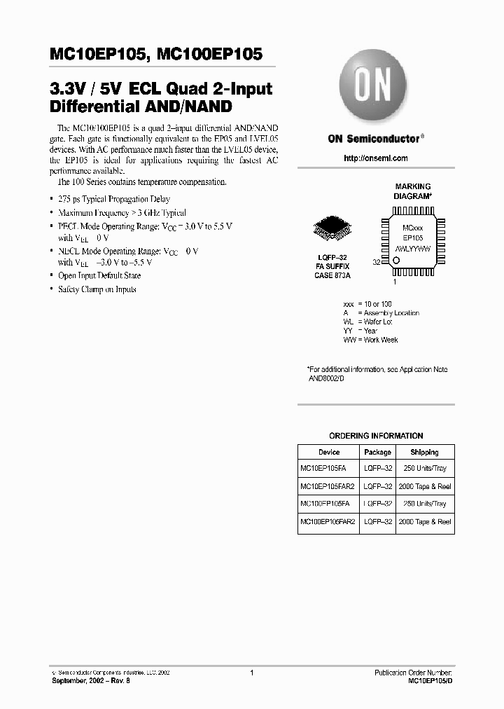 MC10EP105FAR2_645005.PDF Datasheet