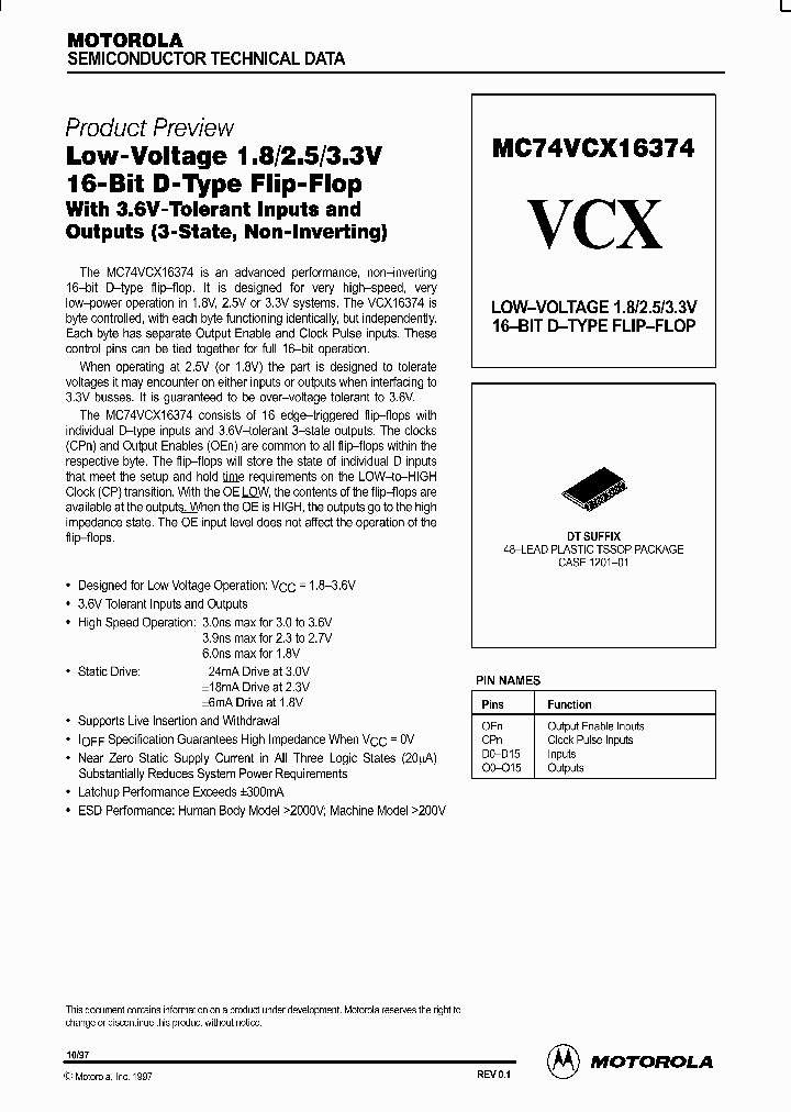 MC74VCX16374DT_615931.PDF Datasheet