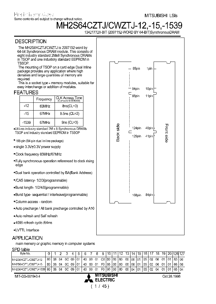 MH2S64CWZTJ-12_677559.PDF Datasheet