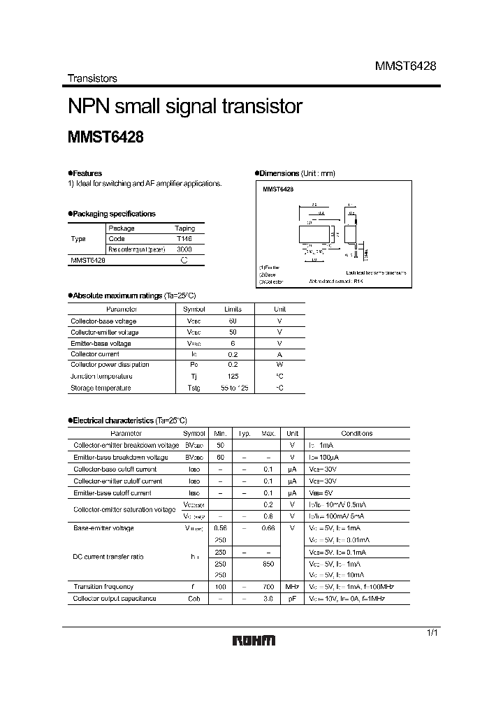 MMST6428_581051.PDF Datasheet