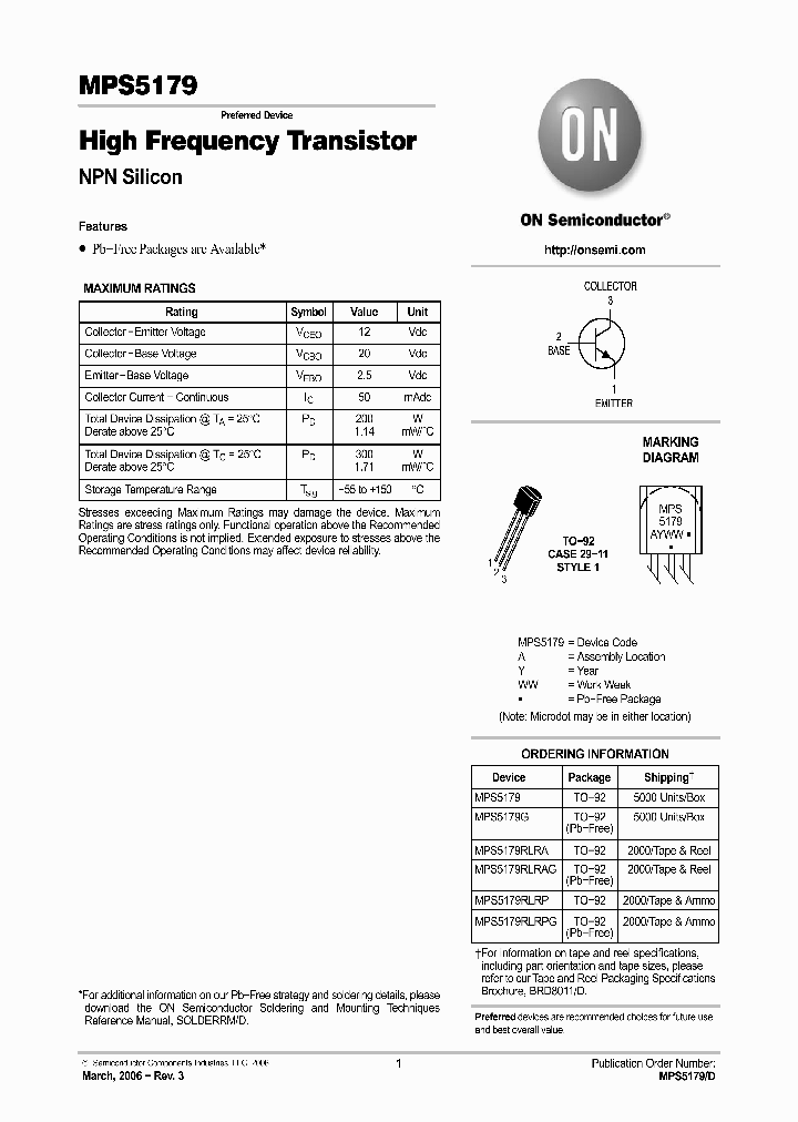 MPS5179RLRA_584838.PDF Datasheet