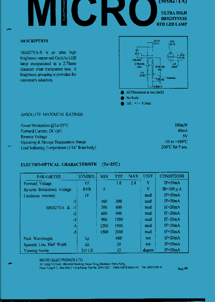 MSB27TA-X_580085.PDF Datasheet