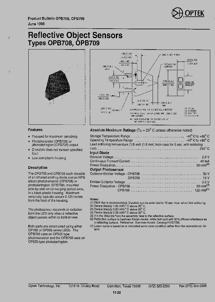 OPB708_708268.PDF Datasheet