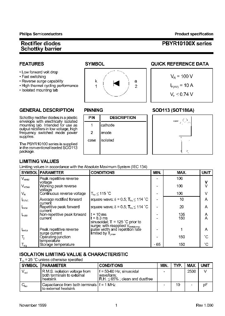 PBYR10100X_563840.PDF Datasheet