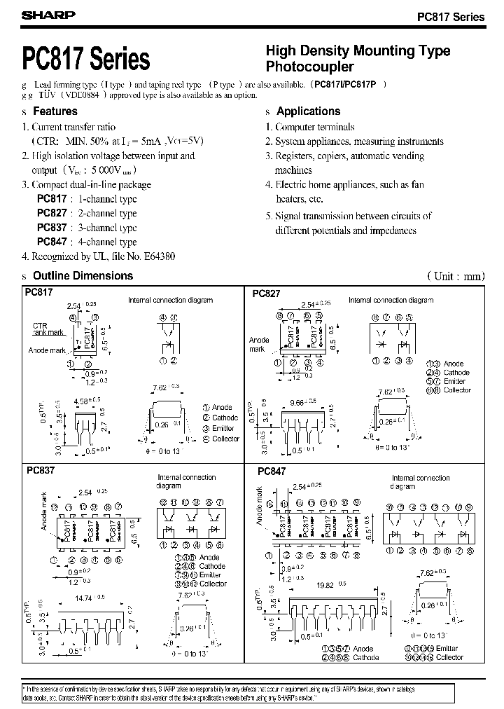 PC817A_4600.PDF Datasheet