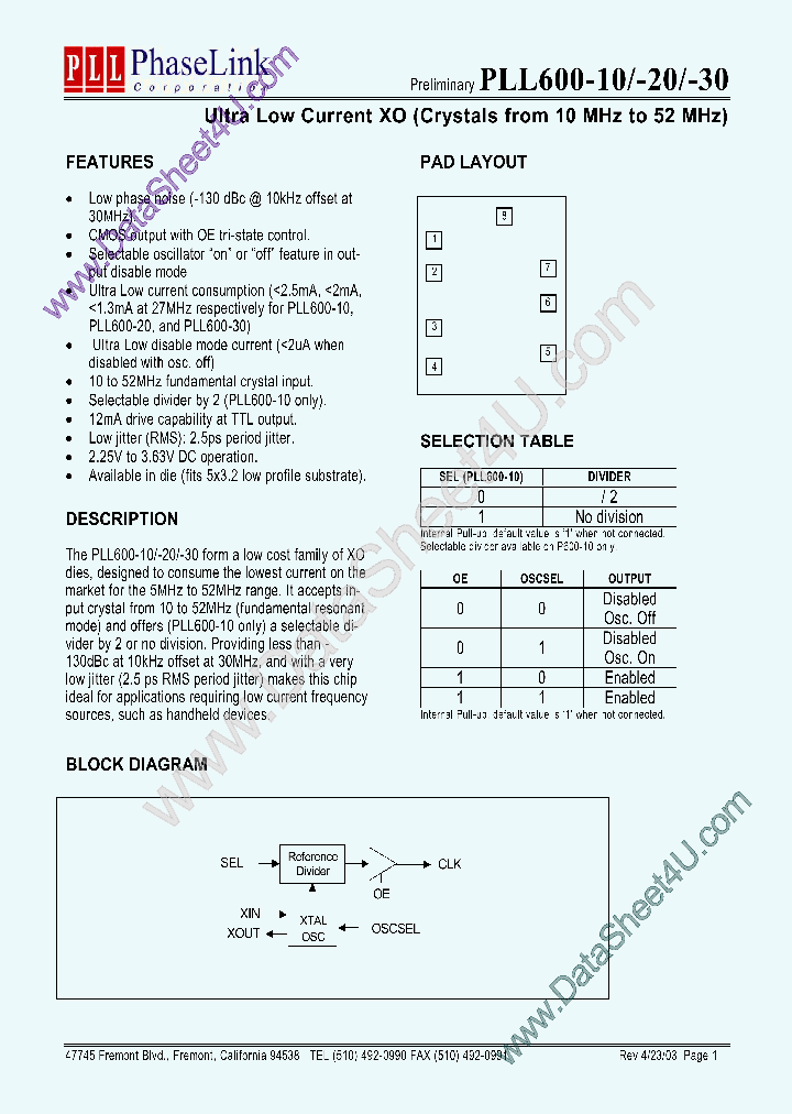 PLL600-10_708969.PDF Datasheet