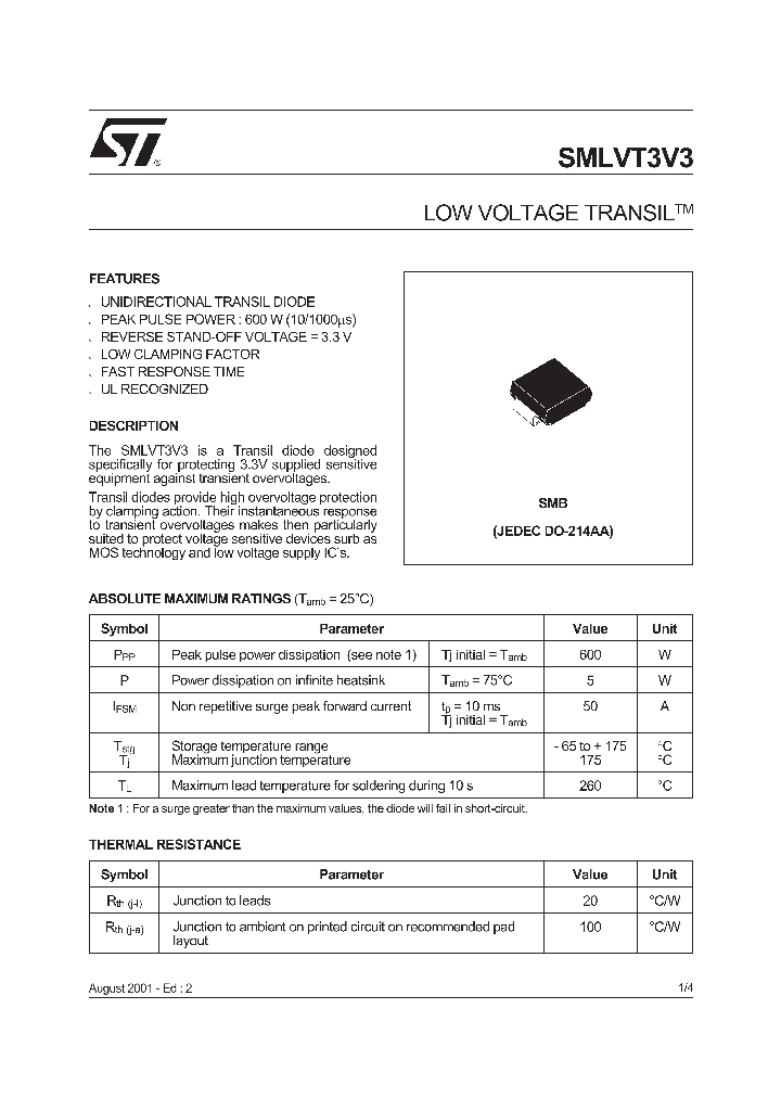 SMLVT3V3_568016.PDF Datasheet