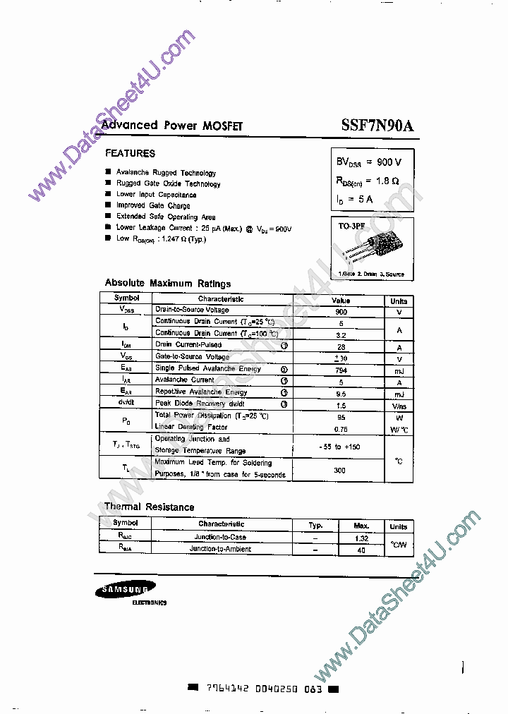 SSF7N90A_664116.PDF Datasheet