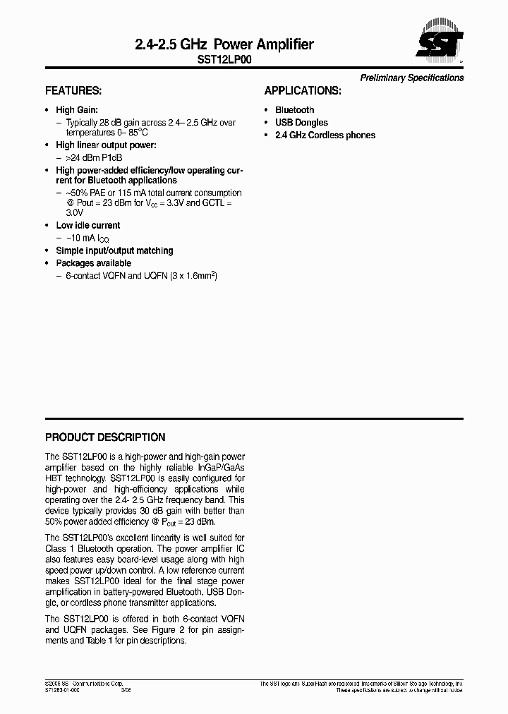 SST12LP00-QU6E_733970.PDF Datasheet