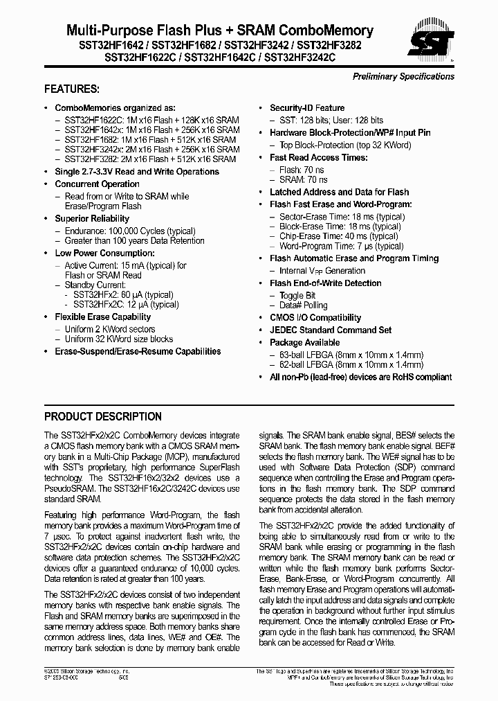 SST32HF1622C-70-4E-LS_566356.PDF Datasheet