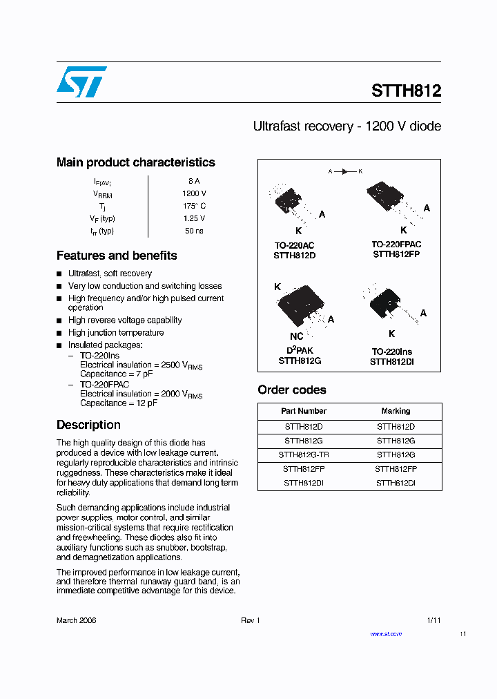 STTH812G-TR_699613.PDF Datasheet
