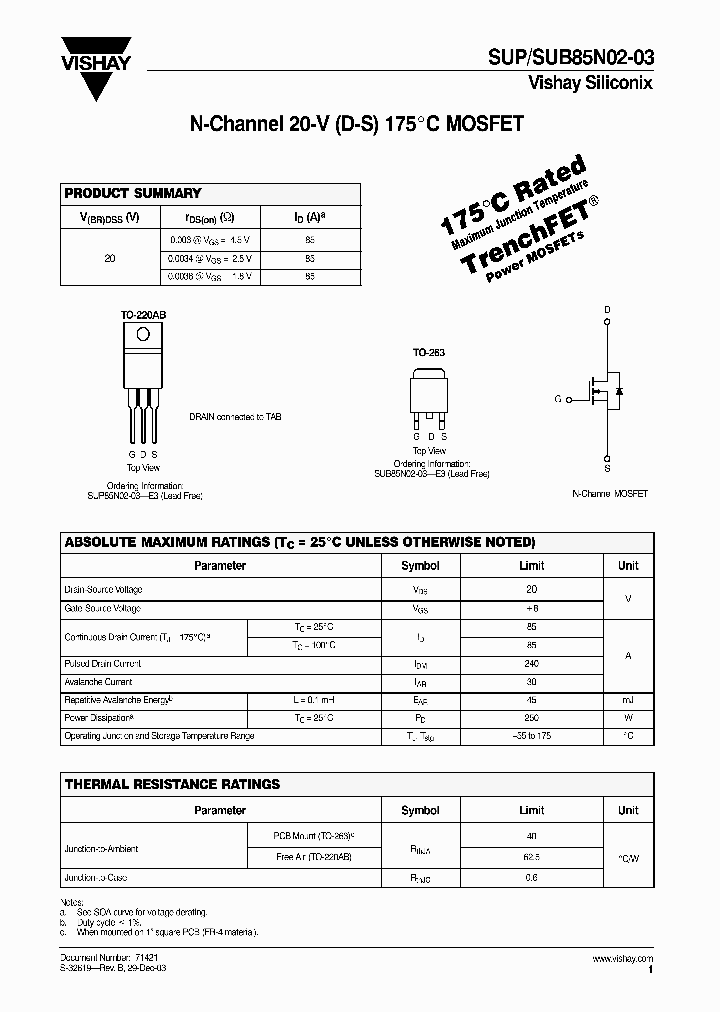 SUB85N02-03_397944.PDF Datasheet