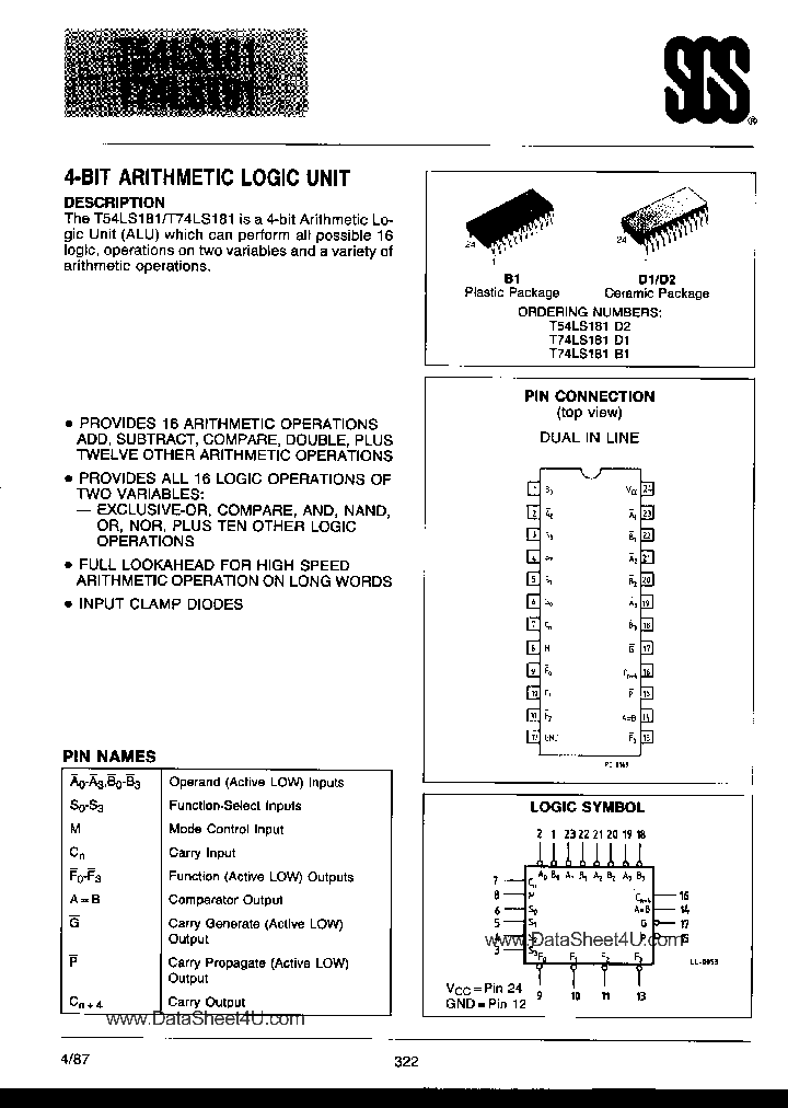 T74LS181_566967.PDF Datasheet