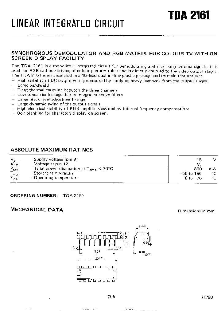 TDA2161_579905.PDF Datasheet