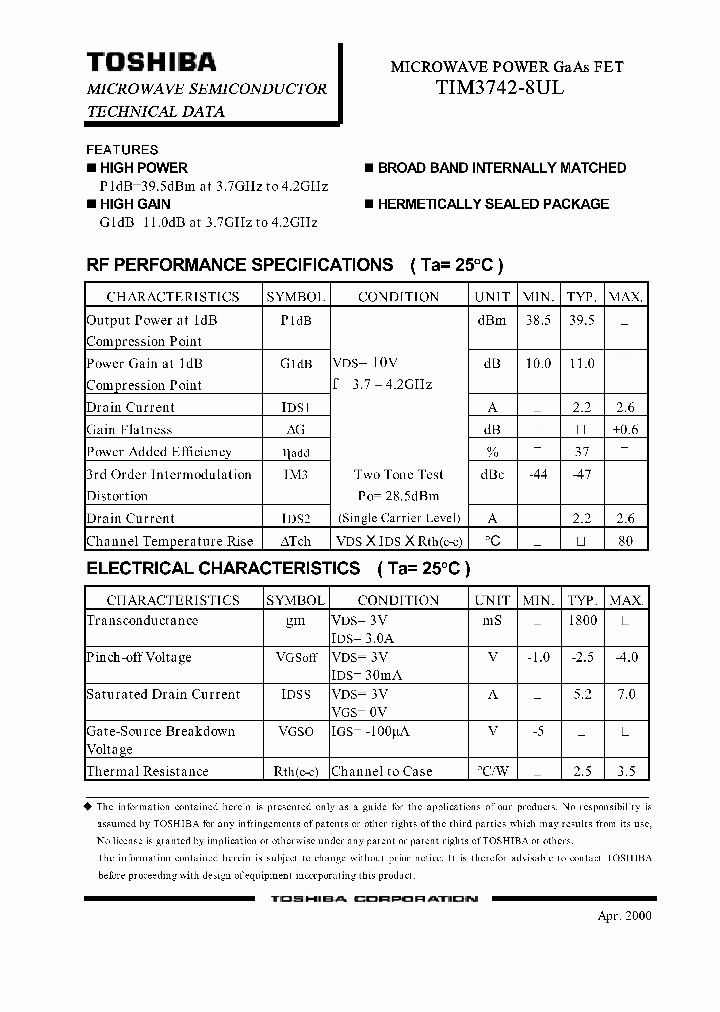 TIM3742-8UL_591510.PDF Datasheet