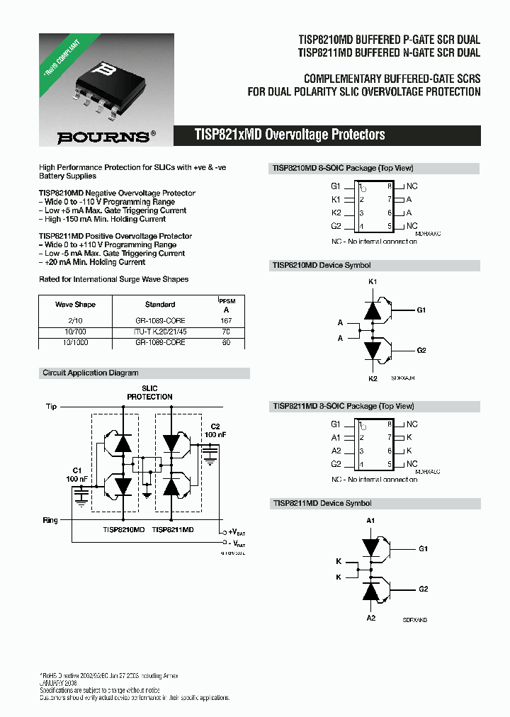 TISP821XMD_697122.PDF Datasheet