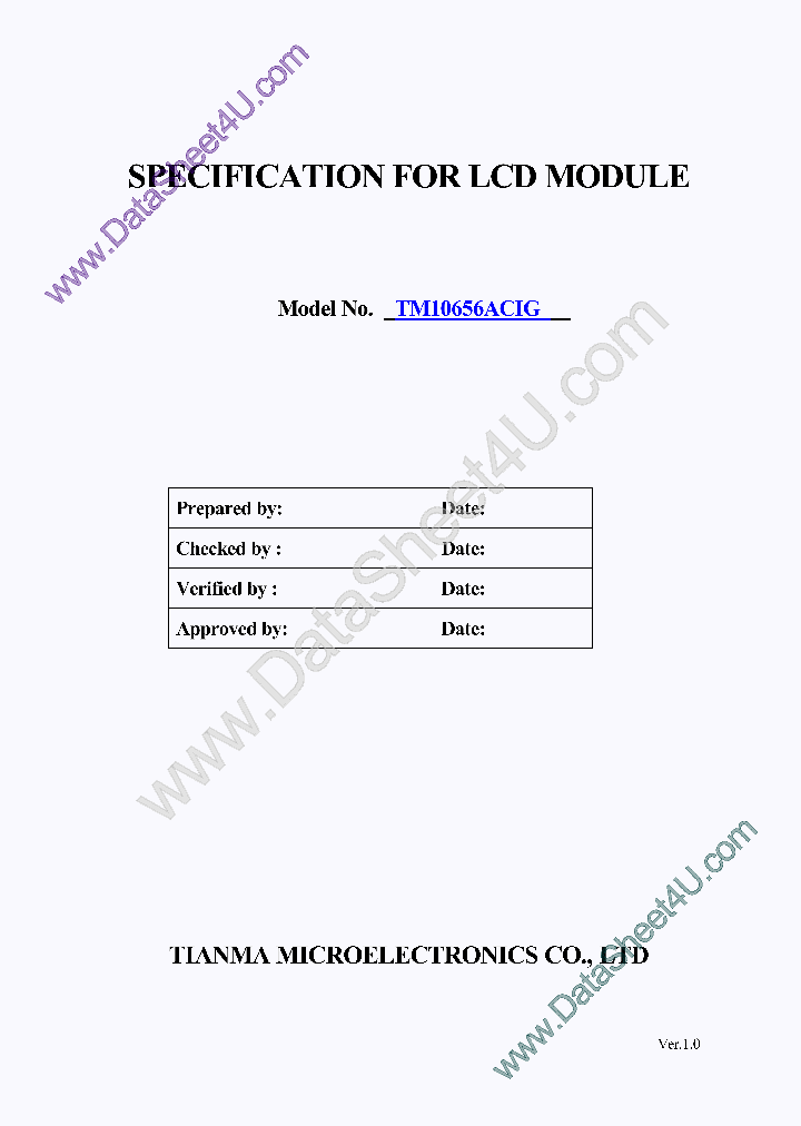 TM10656ACIG_607807.PDF Datasheet