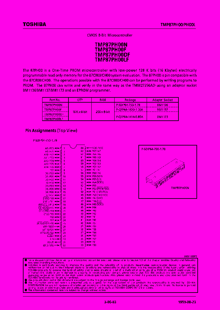 TMP87H00F_686232.PDF Datasheet