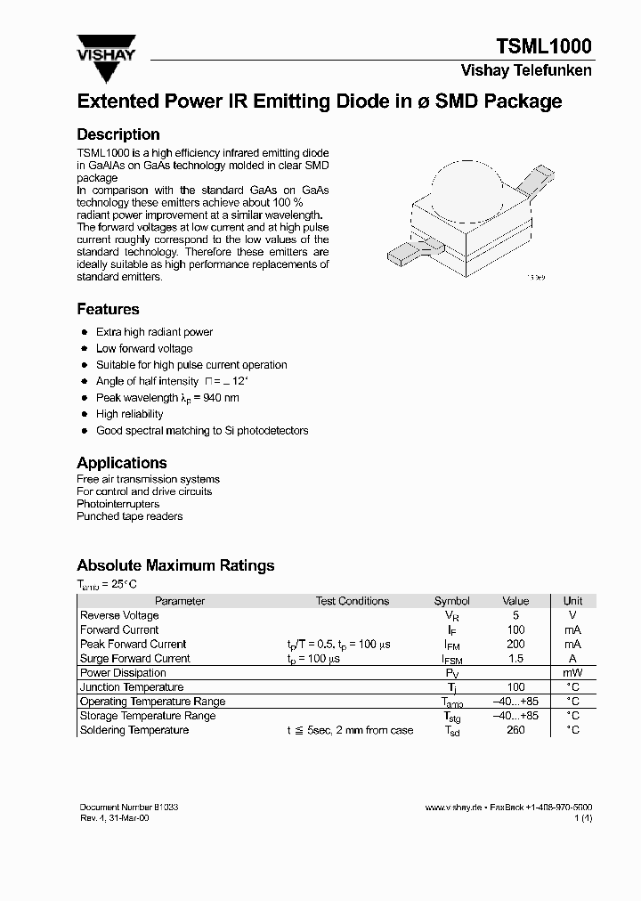 TSML1000_729013.PDF Datasheet