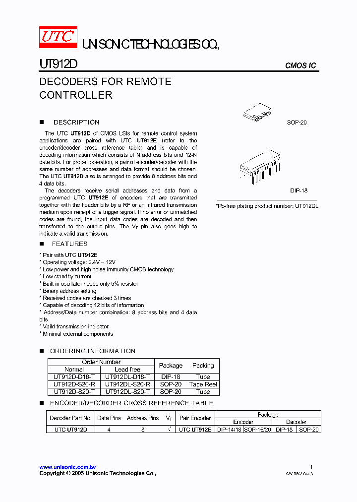 UT912D_601939.PDF Datasheet