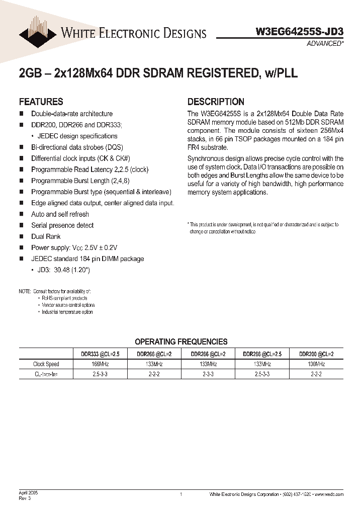 W3EG64255S263JD3XG_652848.PDF Datasheet