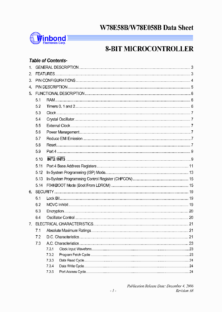 W78E058B40DL_646701.PDF Datasheet