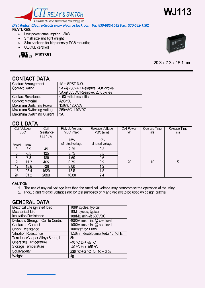 WJ1131AS3VDC_630852.PDF Datasheet