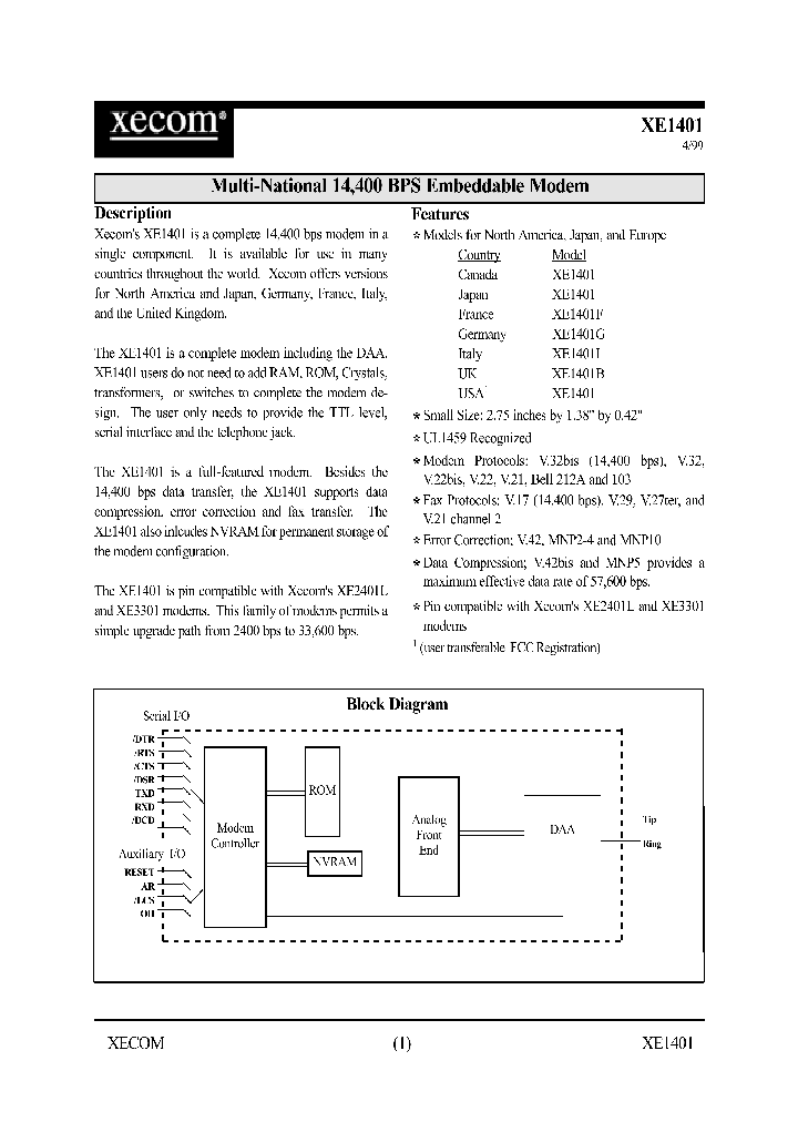 XE1401_657616.PDF Datasheet