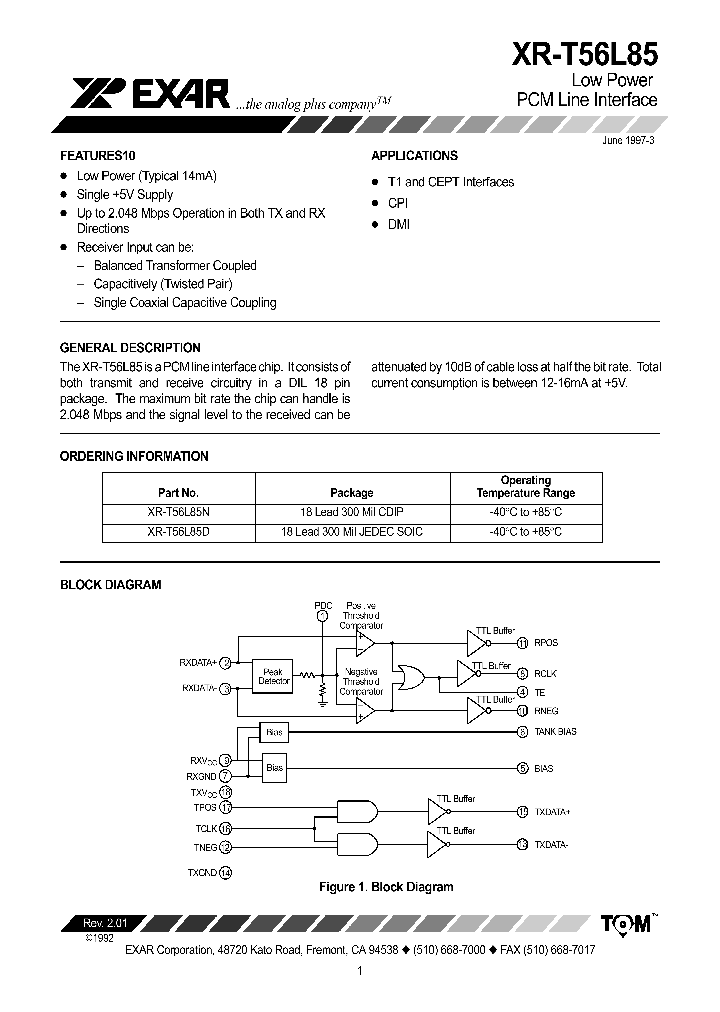 XR-T56L85_465415.PDF Datasheet