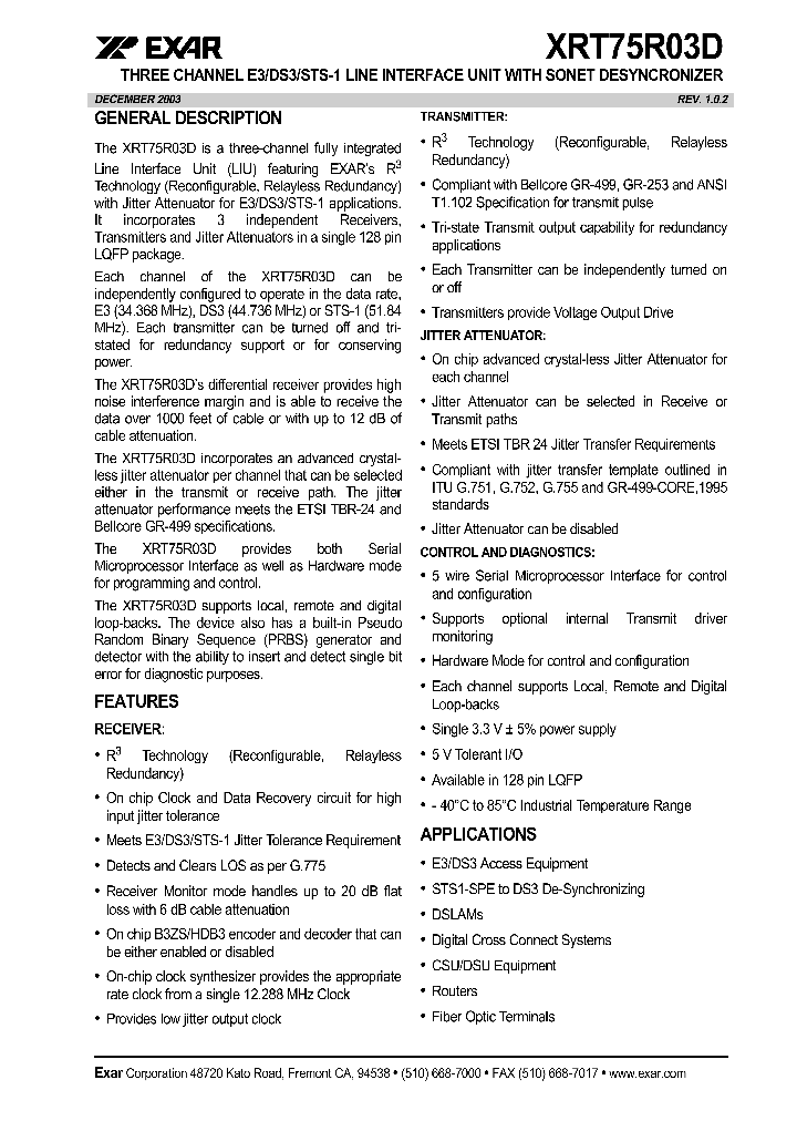 XRT75R03DIV_627867.PDF Datasheet