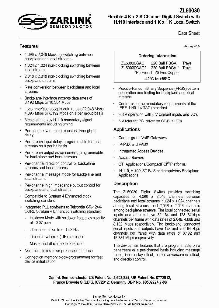 ZL50030GAG2_736937.PDF Datasheet