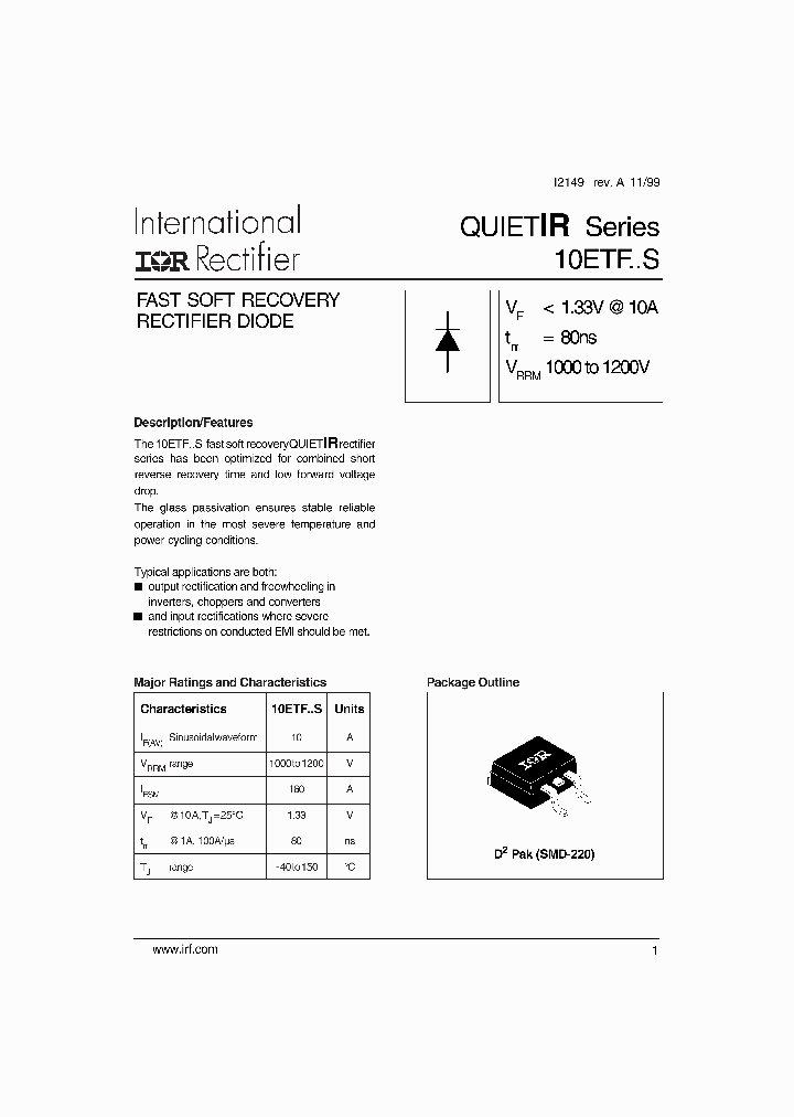 10ETF10STRR_793390.PDF Datasheet