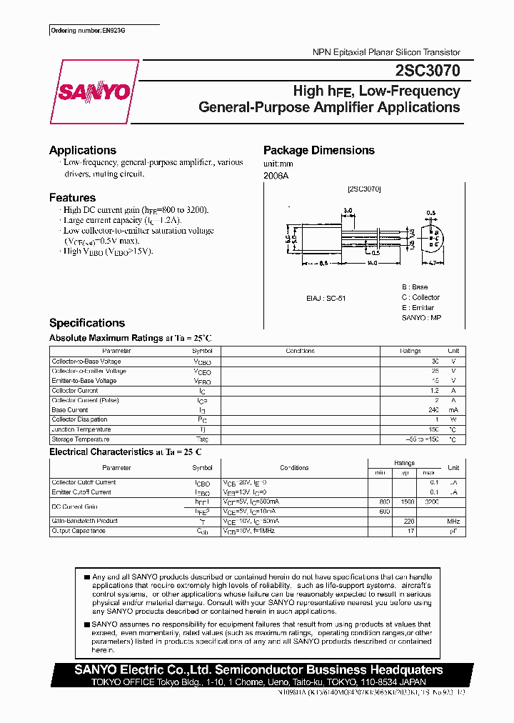 2SC3070_856964.PDF Datasheet