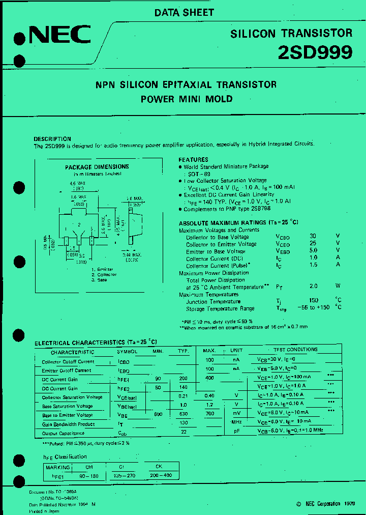 2SD999-T2_888397.PDF Datasheet