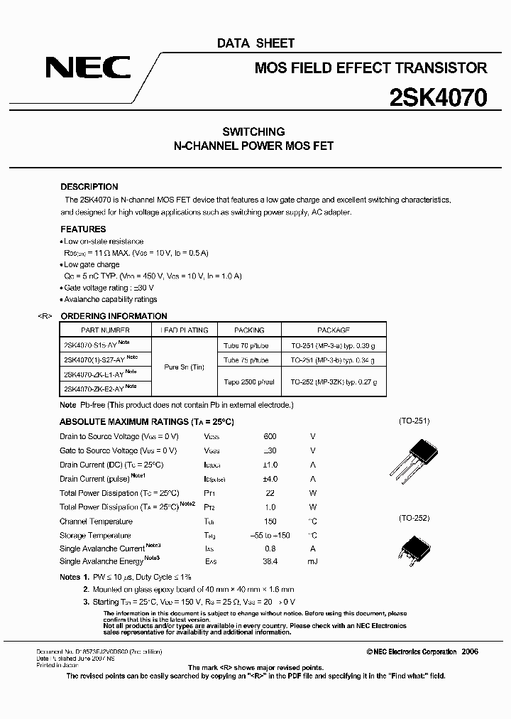 2SK4070_1012159.PDF Datasheet