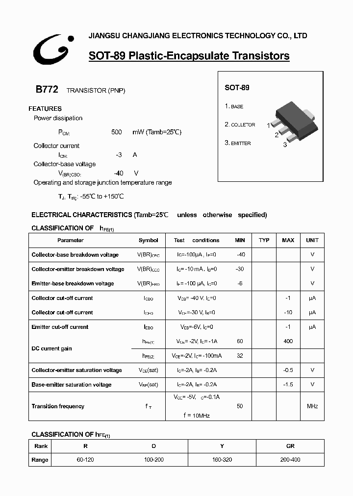 B772-SOT-89_837393.PDF Datasheet