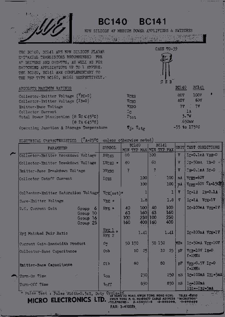 BC141_1016580.PDF Datasheet