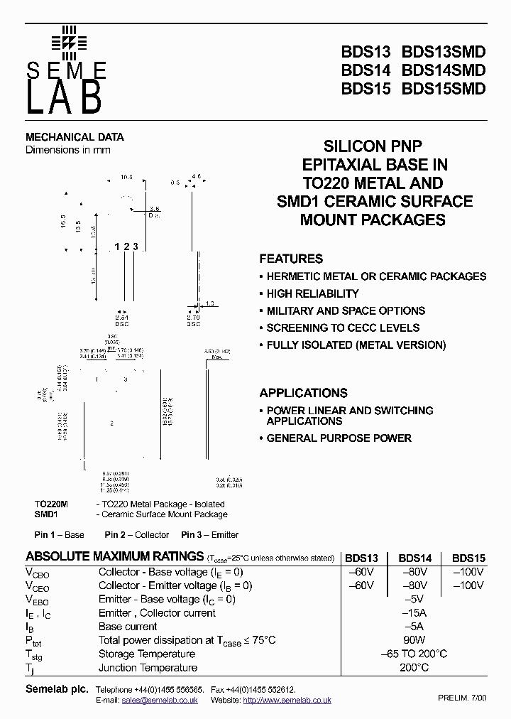 BDS15SMD_1018017.PDF Datasheet