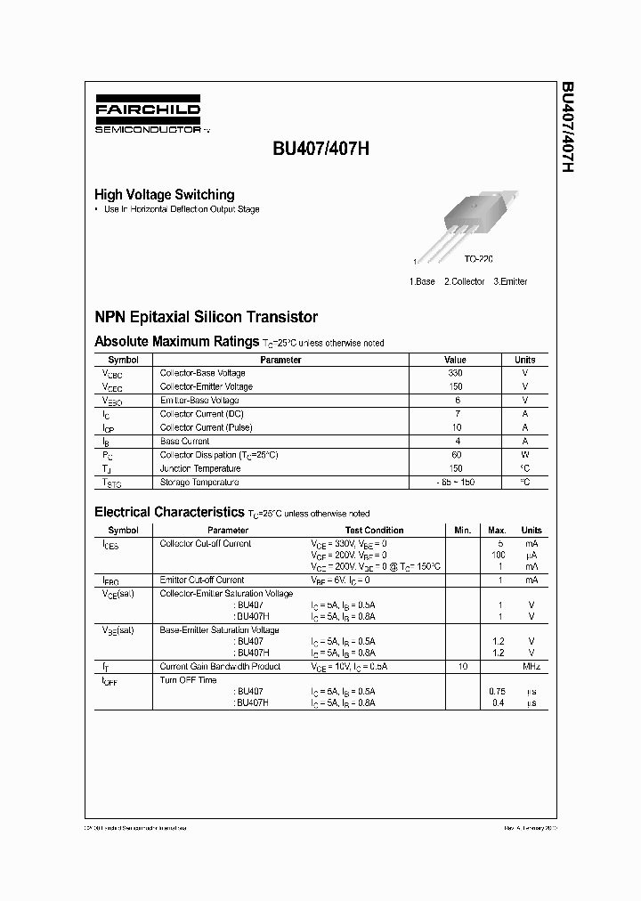 BU407_923500.PDF Datasheet