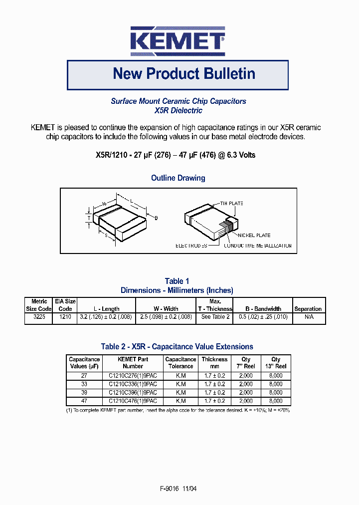 C1210C27619PAC_1025943.PDF Datasheet