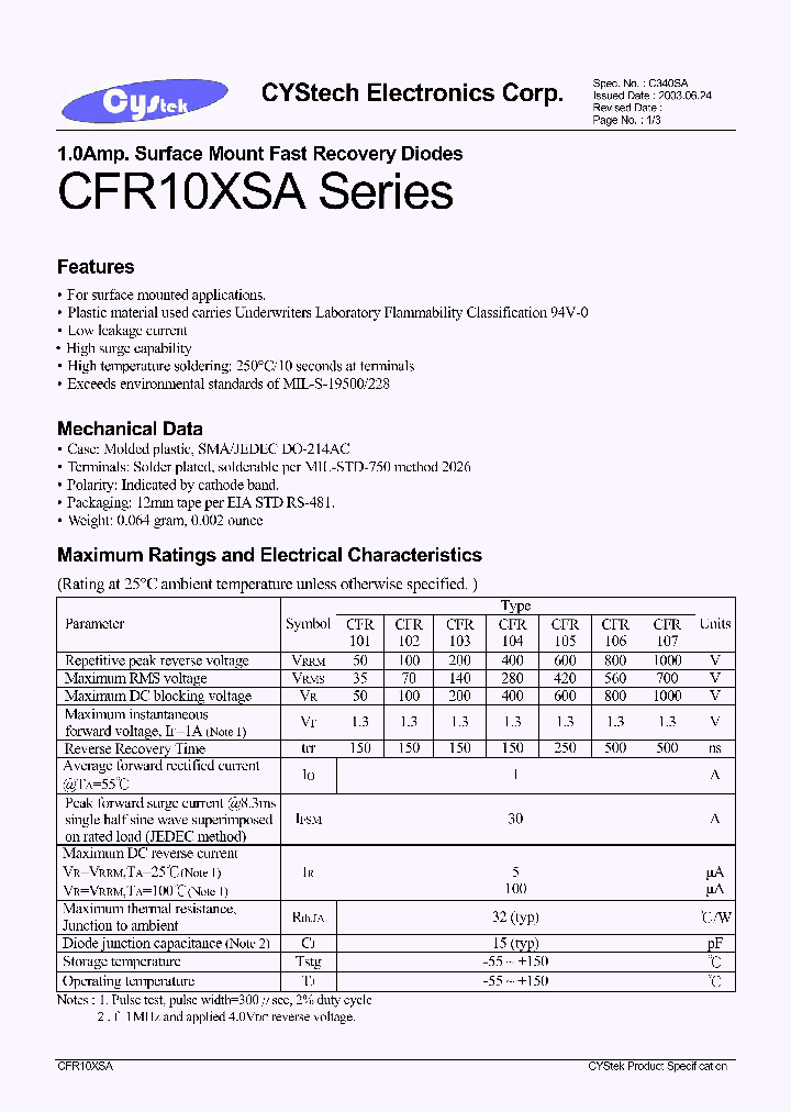 CFR10XSA_792497.PDF Datasheet