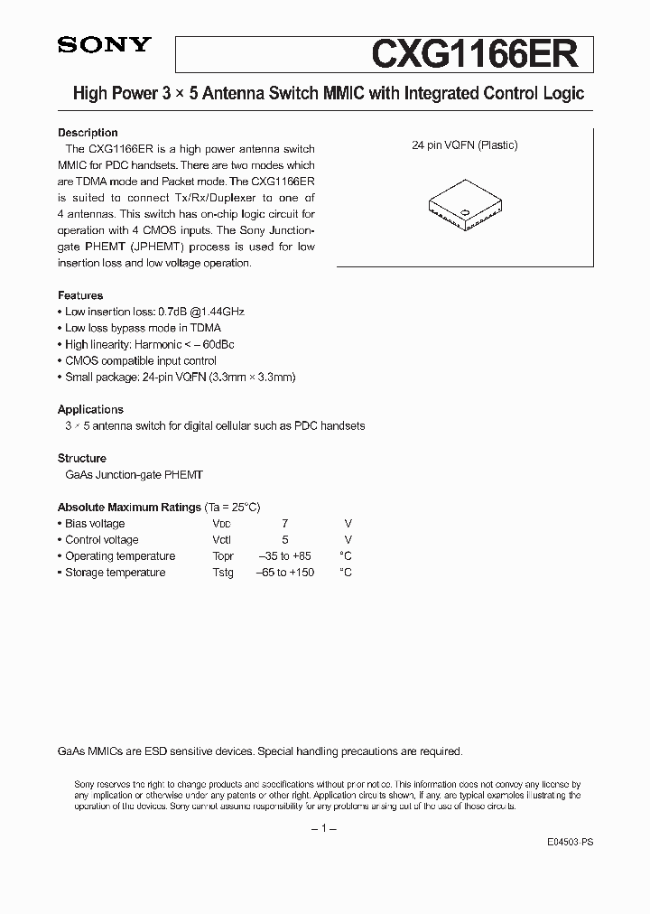 CXG1166ER_1016249.PDF Datasheet