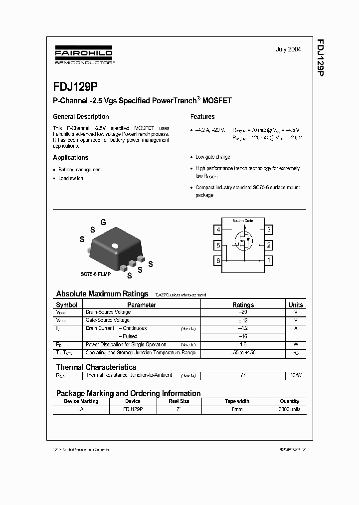 FDJ129P_800728.PDF Datasheet