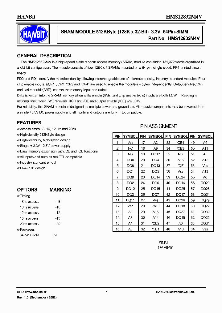 HMS12832M4V-10_633094.PDF Datasheet