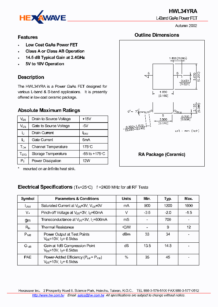 HWL34YRA_681727.PDF Datasheet