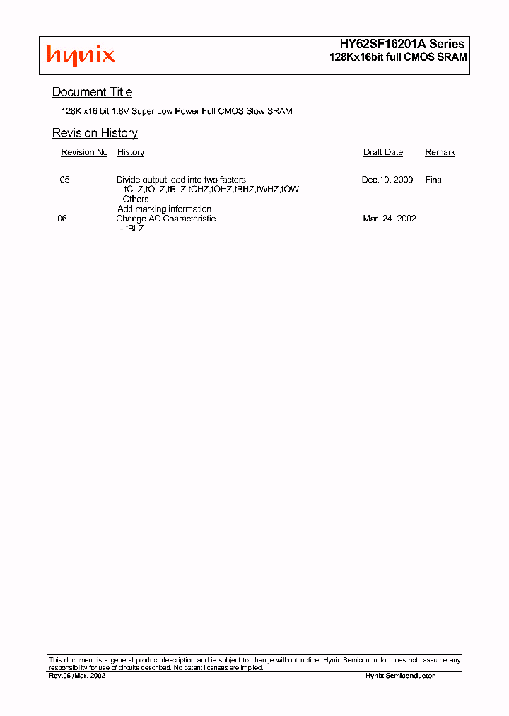 HY62SF16201A_944023.PDF Datasheet