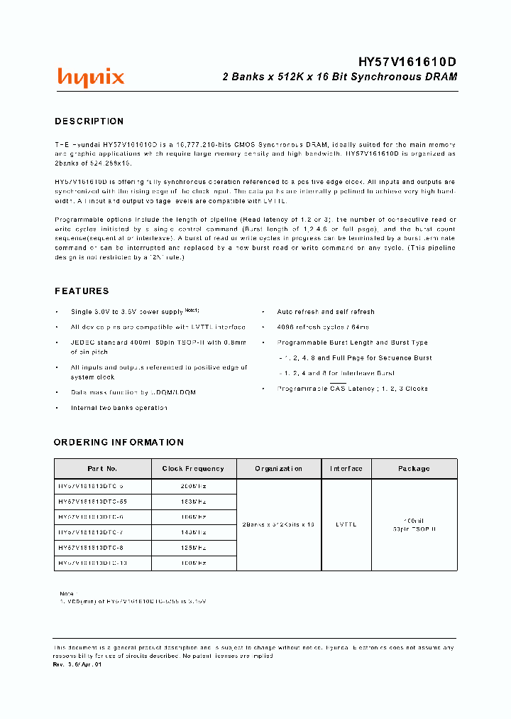 HY67V161610D_716476.PDF Datasheet