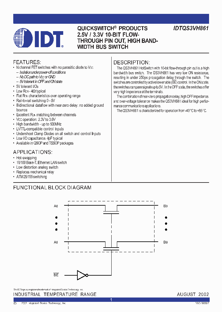 IDTQS3VH861_659070.PDF Datasheet