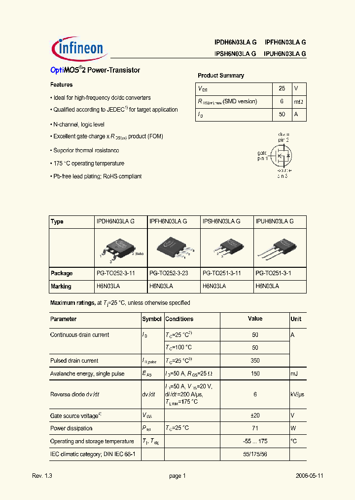 IPDH6N03LAG_657853.PDF Datasheet